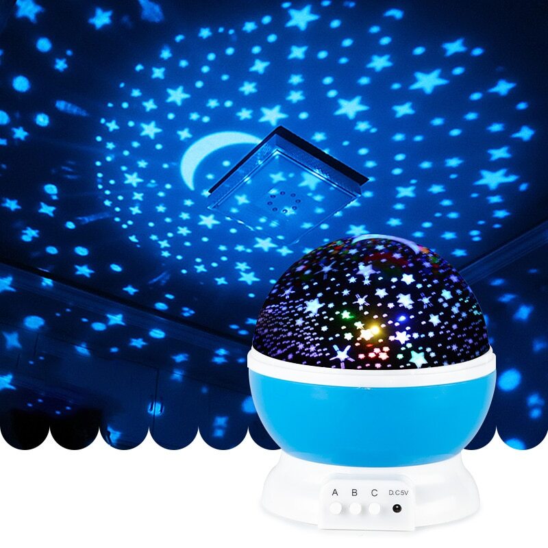 LEd Night Rotating Star lamp For Room