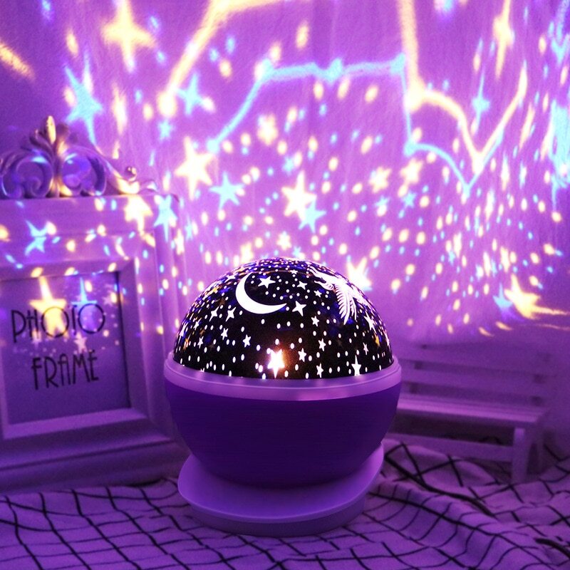 LEd Night Rotating Star lamp For Room