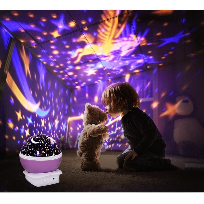 LEd Night Rotating Star lamp For Room