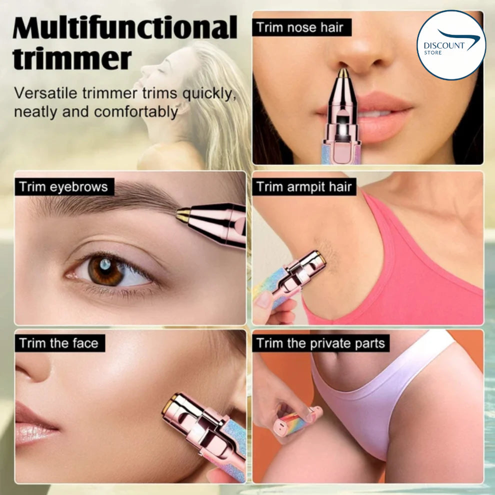 2 In 1 Rechargeable Flawless Eyebrow & Facial Hair Remover - (FREE Delivery)