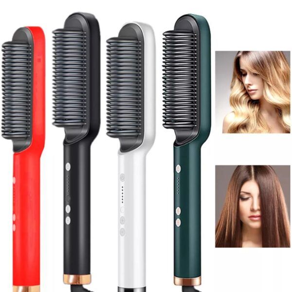 Comb Hair Straightener with Temperature Display
