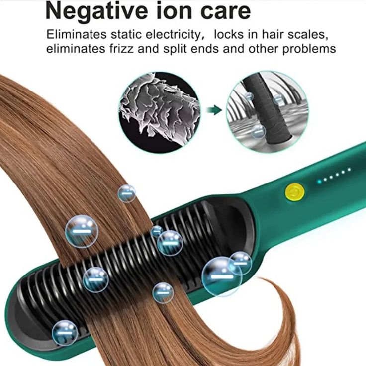 Comb Hair Straightener with Temperature Display