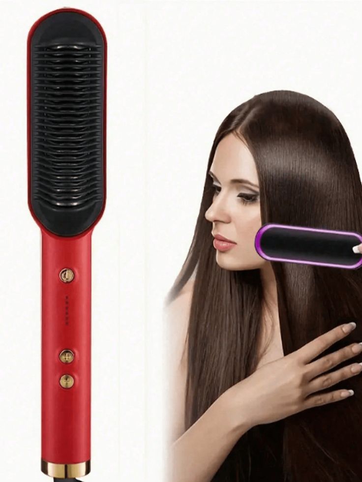 Comb Hair Straightener with Temperature Display