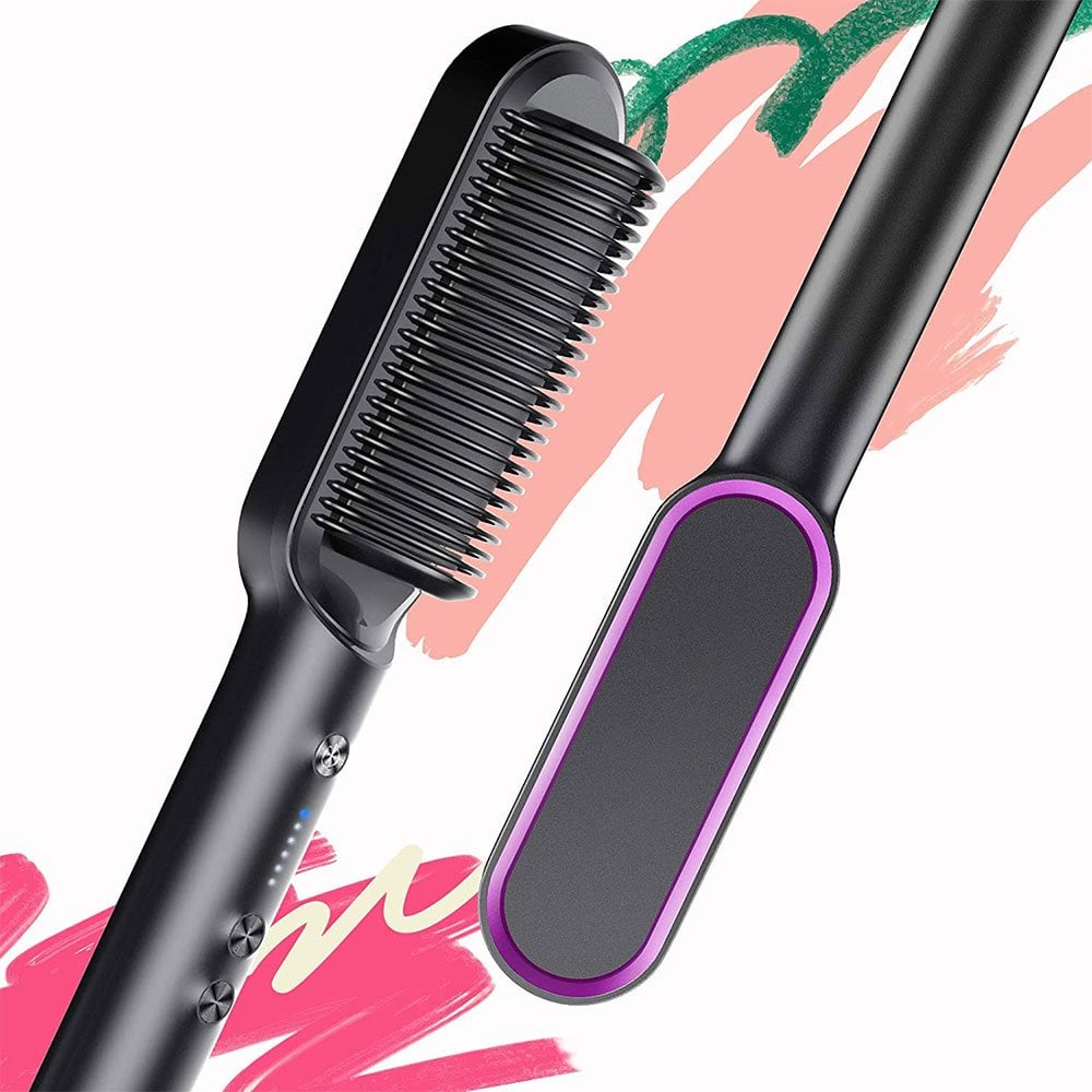 Comb Hair Straightener with Temperature Display